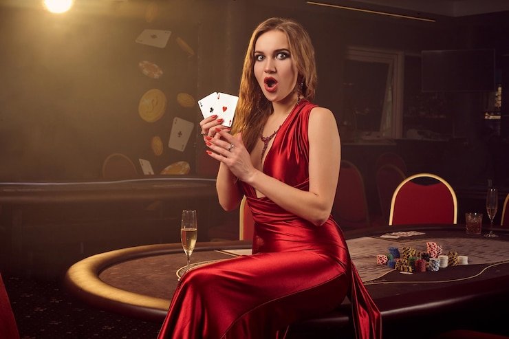 Meja baccarat SA Gaming dengan dealer dan kartu fisik Permainan baccarat di meja SA Gaming